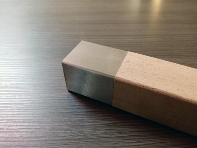 Poręcz - Profil 40x40mm + drewno (dąb)